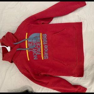 Vintage North Face hoodie red medium